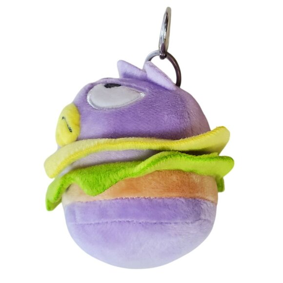 Sanrio Plush Burger Charm Clip Kidrobot Jacket Backpack Zipper Pull Key Maru - Picture 2 of 9